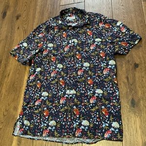 Zara button down patterned shirt